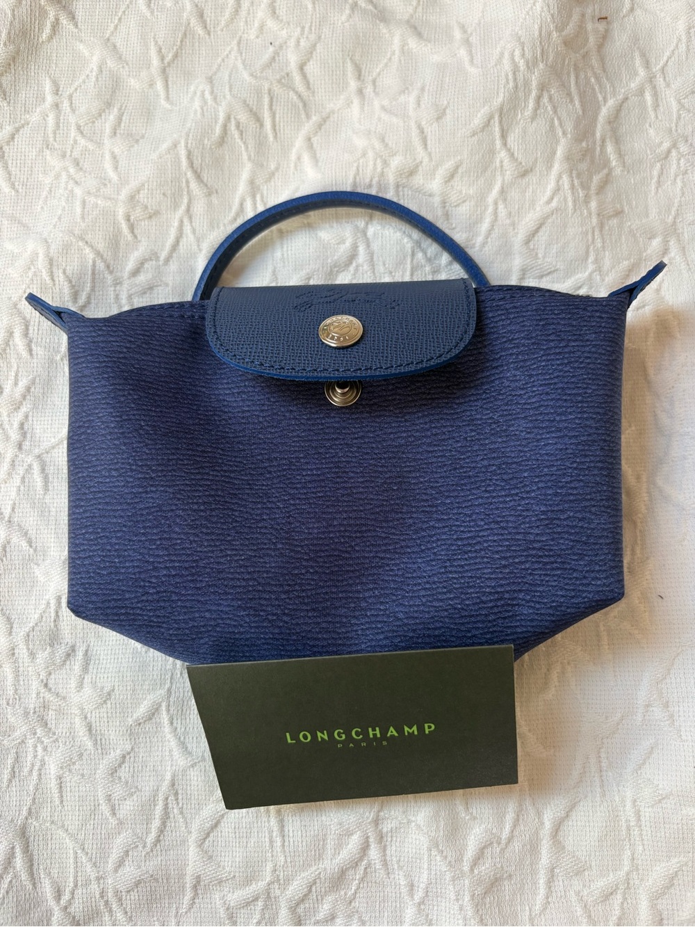 Longchamp Top-Handle Le Pliage Pouch - Blue